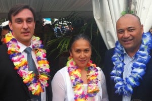 Luigi Wewege with the Honourable Peseta Sam Lotu-Iiga